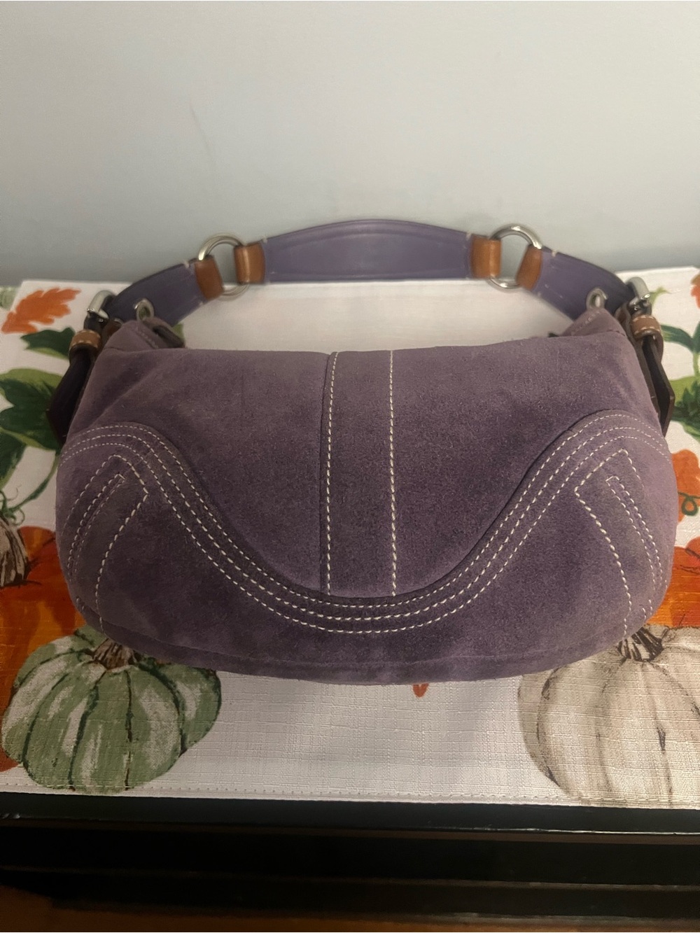 Vintage 2005 Coach Lavender Suede Soho Shoulder Bag with Tassel - Picture 9 of 12